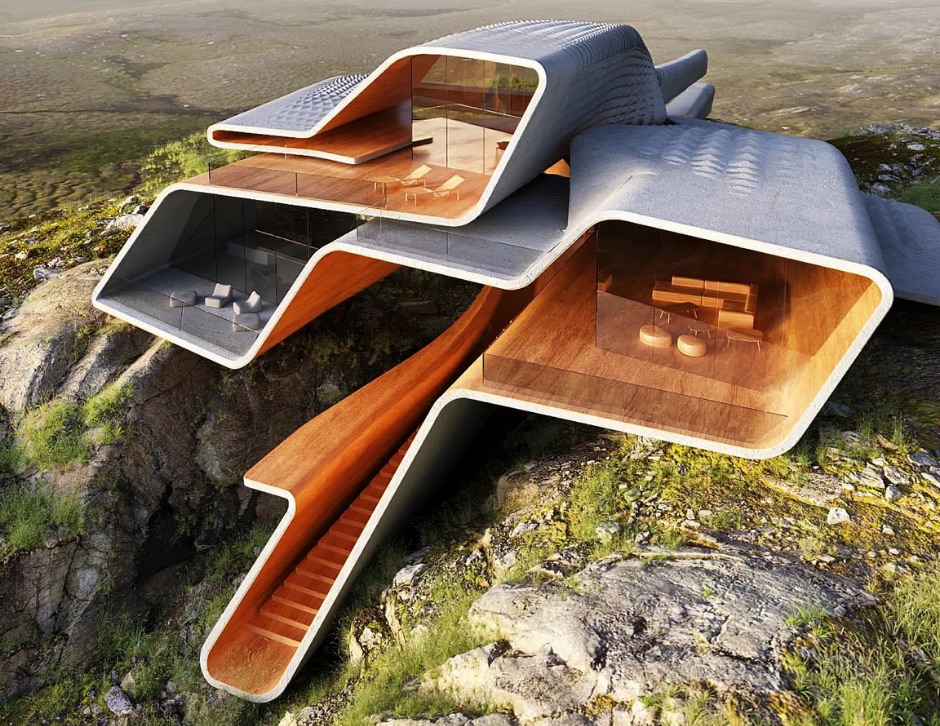 This Brutalist Architecture House Is a Bend to Art & Aeronautics.