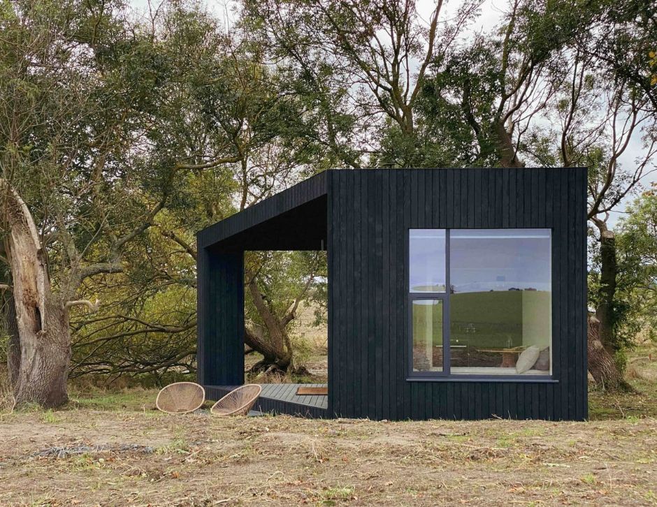 This Minimalist Black Cabin Is Perfect for a Weekend Escape.